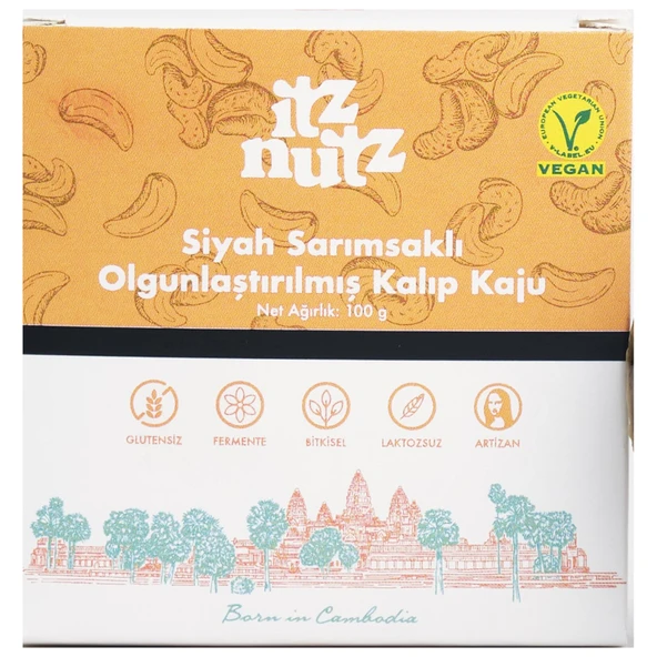 Itz Nutz Siyah Sarımsaklı Olgunlaşmış Kaju Kalıp 100 G (5'li Paket) ürün görseli 1