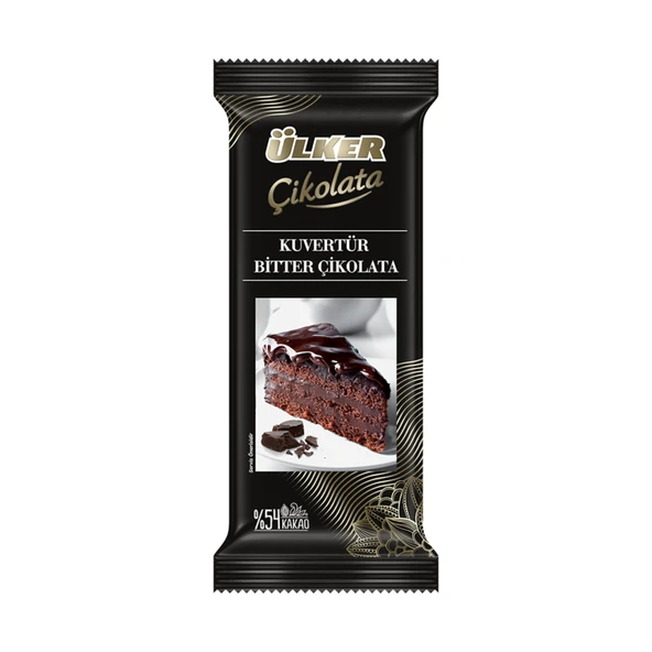 Ülker Kuvertür Bitter Çikolata 200 G (4'li Paket) ürün görseli 1
