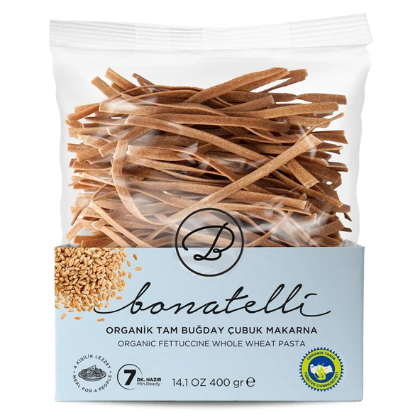 Bonatelli Organik Vegan Tam Buğday Çubuk 400 G (3'li Paket) ürün görseli 1