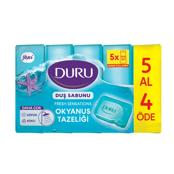 Duru Fresh Sensations Okyanus Esintisi Duş Sabunu 5 x 150 G (5'li Paket) ürün görseli 1