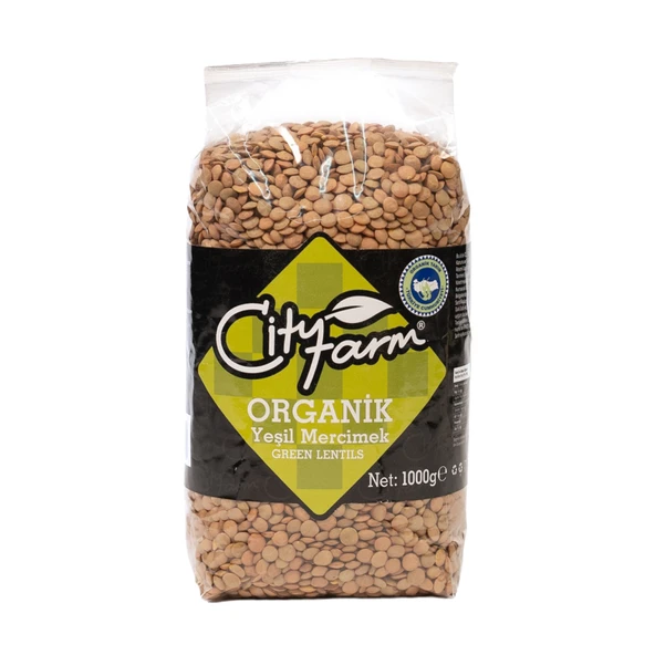 Cityfarm Organik Yeşil Mercimek 1 Kg (3'li Paket) ürün görseli 1