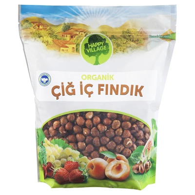 HAPPY VILLAGE Organik Çiğ Fındık 1 Kg (3'li Paket) ürün görseli 1