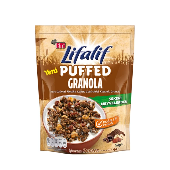 Eti Lifalif Puffed Granola Kakao 160G (6'li Paket) ürün görseli 1