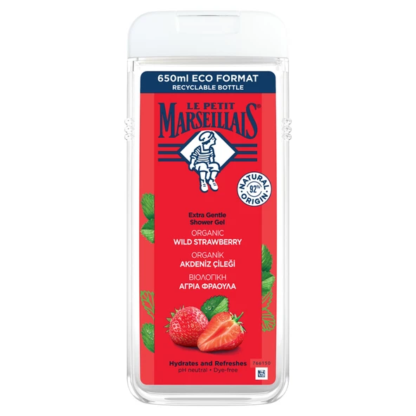 Le Petit Marseillais Duş Jeli Akdeniz Çileği 650 Ml (6'li Paket) ürün görseli 1