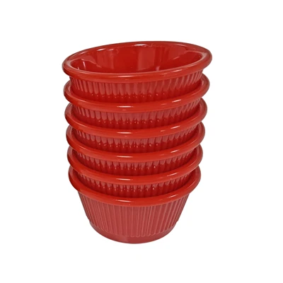 Bora Plastik Sos Kabı Yuvarlak No:2 6Lı Kırmızı (4'li Paket) ürün görseli 1