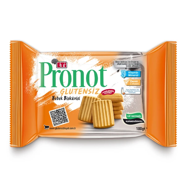 Eti Pronot Glutensiz  Bebek Bisküvisi 180 G (5'li Paket) ürün görseli 1