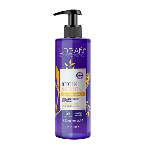 Urban Care Biotin & Keratin Dökülmeye Eğimli Saç Şampuanı 700 Ml (3'li Paket) ürün görseli 1