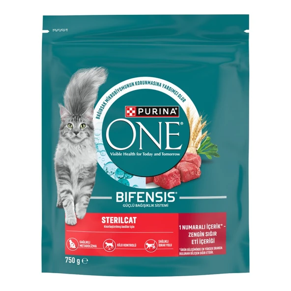 Purina One Steril Kedi Maması Sığır Etli 750 G (4'li Paket) ürün görseli 1
