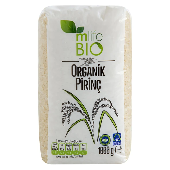 M Life Bio Organik Pirinç 1 Kg (6'li Paket) ürün görseli 1