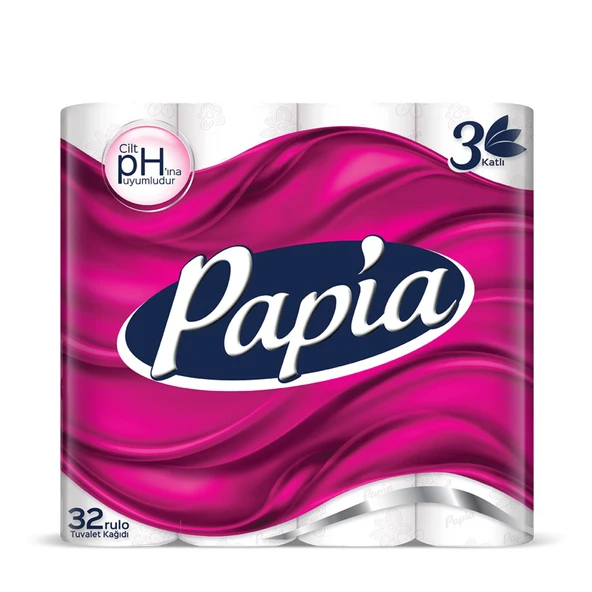 Papia 3 Katlı Tuvalet Kağıdı 32'li (4'li Paket) ürün görseli 1