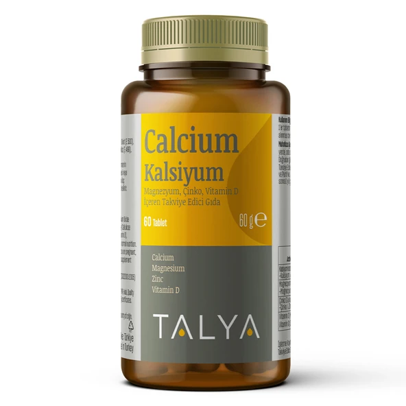 Talya Calcium Magnezyum - Zn- Vitamin D 60 Tablet (2'li Paket) ürün görseli 1