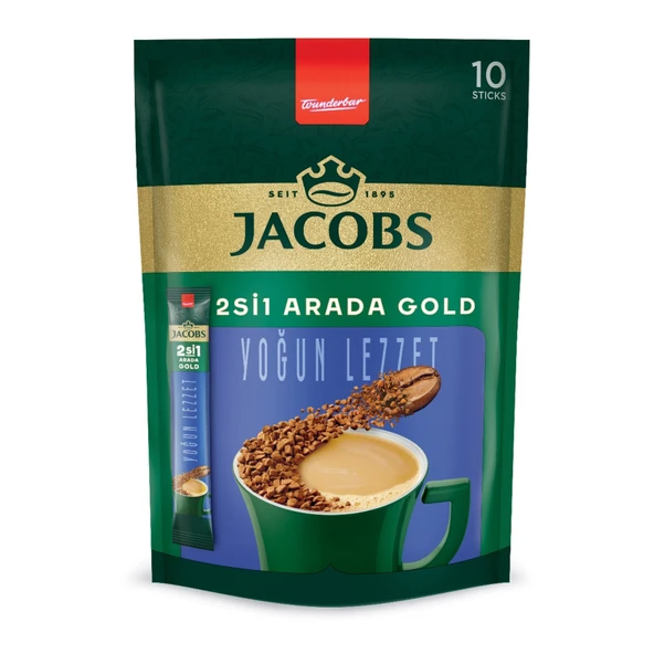 Jacobs Gold 2'si 1 Arada Yoğun Lezzet 10 x 13 G. (5'li Paket) ürün görseli 1