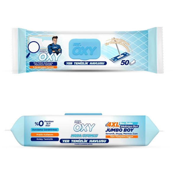 Mr. Oxy Yer Temizlik Havlusu 50'li (4'li Paket) ürün görseli 1