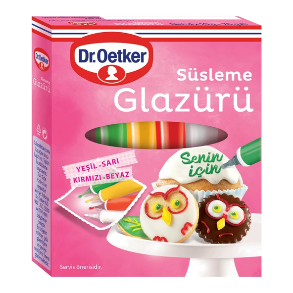 Dr.Oetker Süsleme Glazürü 19 x 4 G (7'li Paket) ürün görseli 1