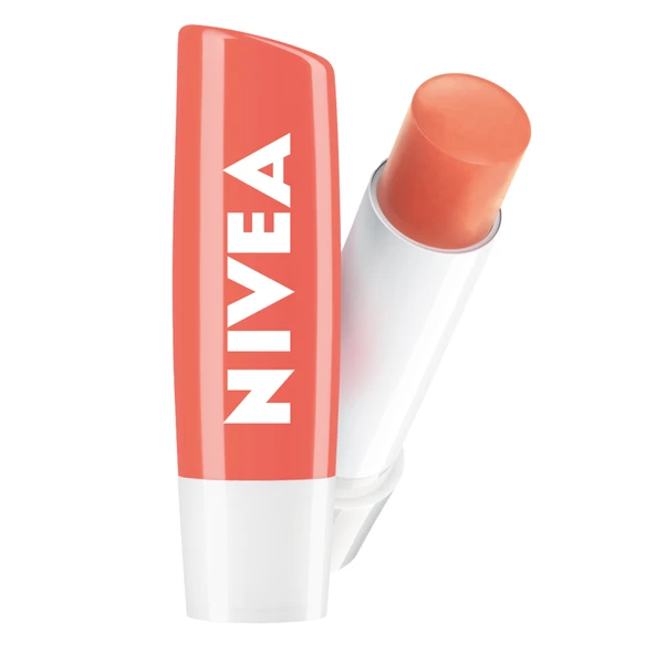 NIVEA Nemlendirici Dudak Bakım Kremi ve Parlatıcısı Şeftali Kokusu 4.8 G (6'li Paket) ürün görseli 1