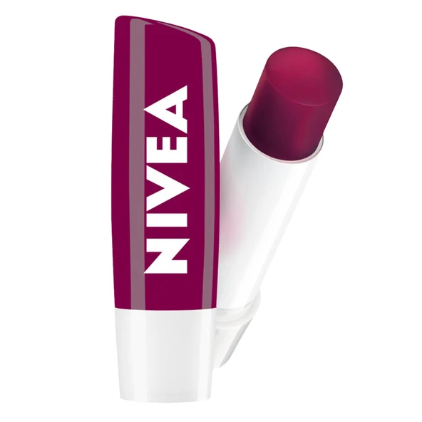 NIVEA Böğürtlen Renkli Nemlendirici Dudak Bakım Kremi 4,8 G (7'li Paket) ürün görseli 1