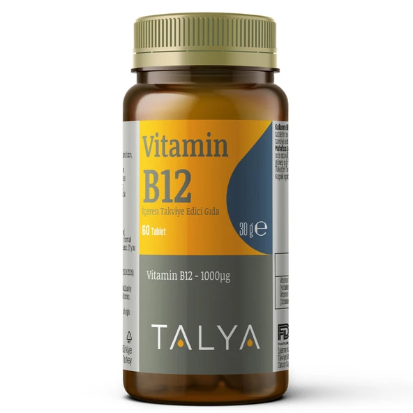 Talya Vitamin B12 İçeren Takviye Edici Gıda 60 Tablet 30 G (3'li Paket) ürün görseli 1