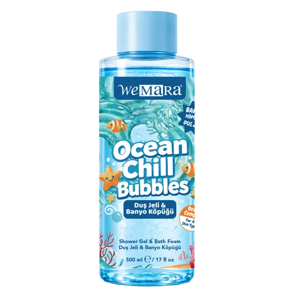 Wemara Ocean Chill Bubbles Duş Jeli Banyo Köpüğü 500 Ml (5'li Paket) ürün görseli 1