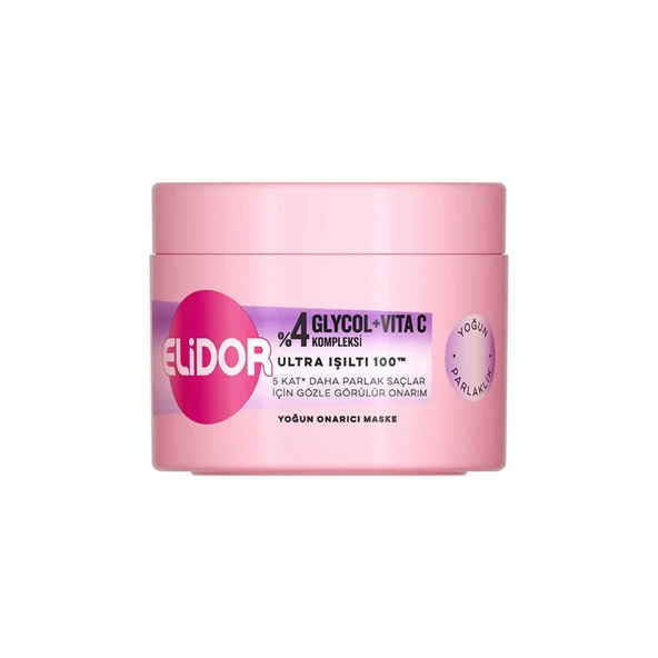Elidor Ultra Işıltı 100 Yoğun Onarıcı Maske 220 Ml (4'li Paket) ürün görseli 1