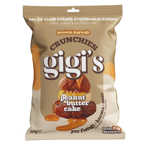 Gigi's Yer Fıstığı Hurma Muz Atıştırmalık 50 G (4'li Paket) ürün görseli 1
