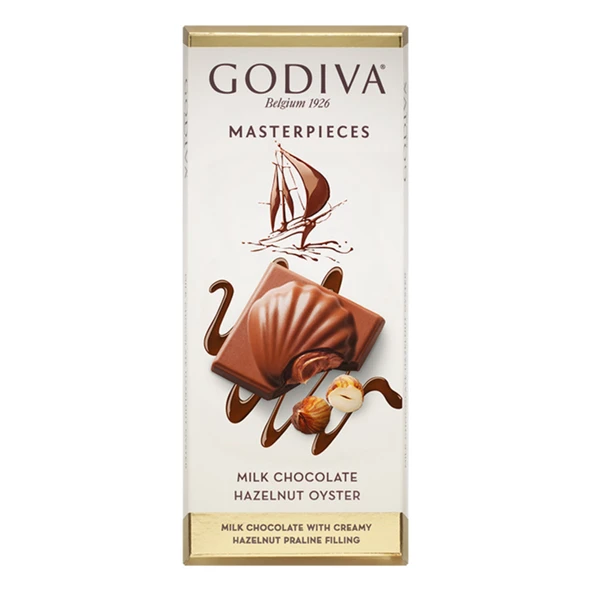 Godiva Masterpieces Fındıklı Sütlü Çikolata Tablet 83 G (4'li Paket) ürün görseli 1
