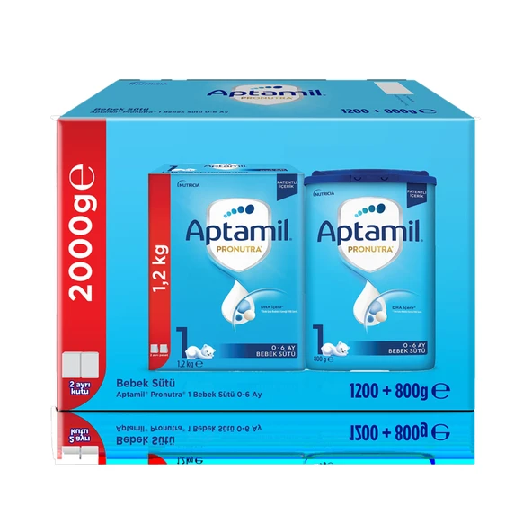 Aptamil Pronutra 1 Bebek Sütü 1.200+800 G ürün görseli 1