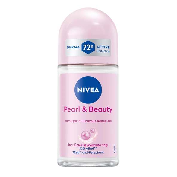 NIVEA Kadın Roll-on Deodorant Pearl&Beauty 72 Saat Anti-perspirant 50 Ml (6'li Paket) ürün görseli 1