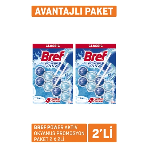 Bref Aktif Power Wc Blok  Okyanus Promosyon Paket 2 x 100 G (3'li Paket) ürün görseli 1
