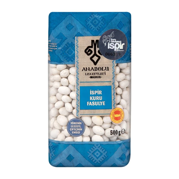 Anadolu Lezzetleri İspir Kuru Fasulye 500 G (3'li Paket) ürün görseli 1