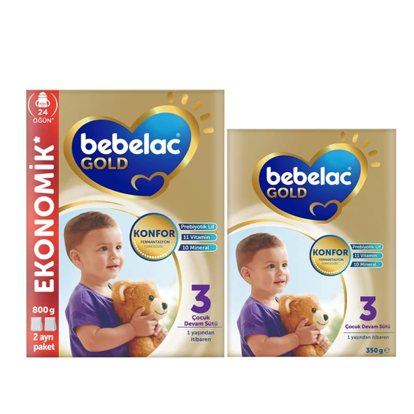 Bebelac Gold  Konfor 3 Devam Sütü  1+ Yaş 1150 G (3'li Paket) ürün görseli 1