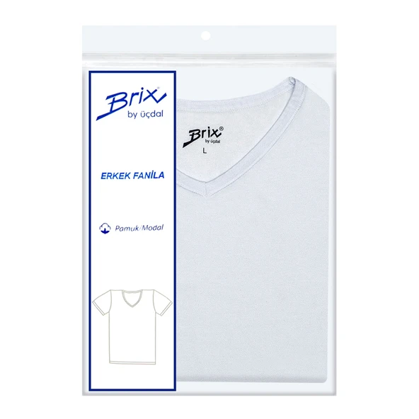 Brix Modal Erkek V Yaka Fanila L (2'li Paket) ürün görseli 1