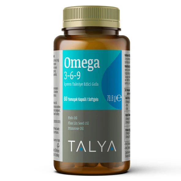 Talya Omega 3-6-9 1000 Mg 60 Kapsül Softgel 79.8 G (3'li Paket) ürün görseli 1