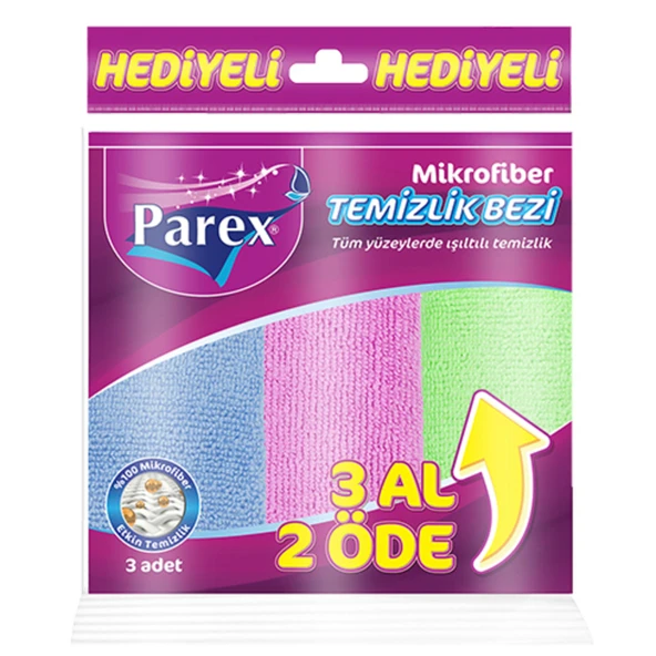 Parex Mikrofiber  Temizlik Bezi 3'lü (6'li Paket) ürün görseli 1