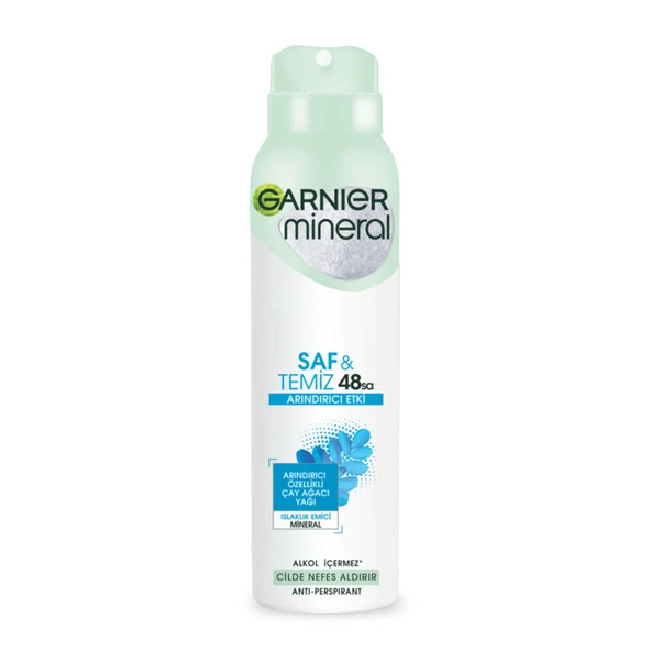 Garnier Mineral Saf&Temiz Sprey Deodorant (6'li Paket) ürün görseli 1