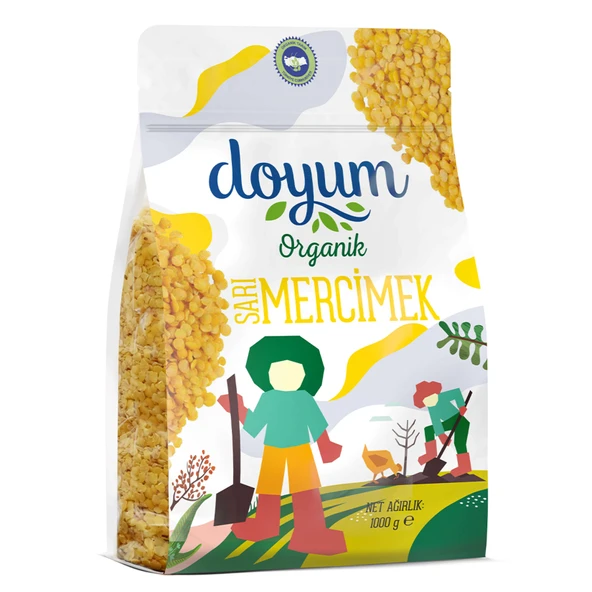 Doyum Organik Sarı Mercimek 1 Kg (5'li Paket) ürün görseli 1