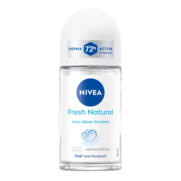 NIVEA Kadın Roll-on Deodorant Fresh Natural 72 Saat Anti-Perspirant  50 ml (4'li Paket) ürün görseli 1
