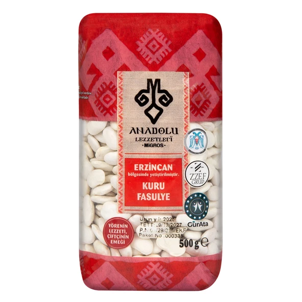 Anadolu Lezzetleri Erzincan Fasulye 500 G (6'li Paket) ürün görseli 1