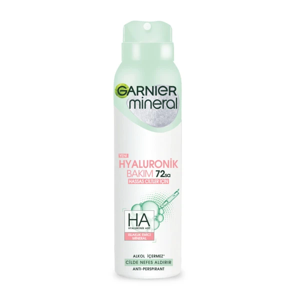 Garnier Mineral Hyaluronik Bakım Sprey Deodorant (4'li Paket) ürün görseli 1