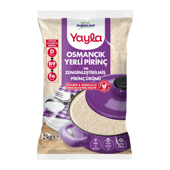 Yayla Zenginleştirilmiş Osmancık Pirinç 2 Kg (4'li Paket) ürün görseli 1