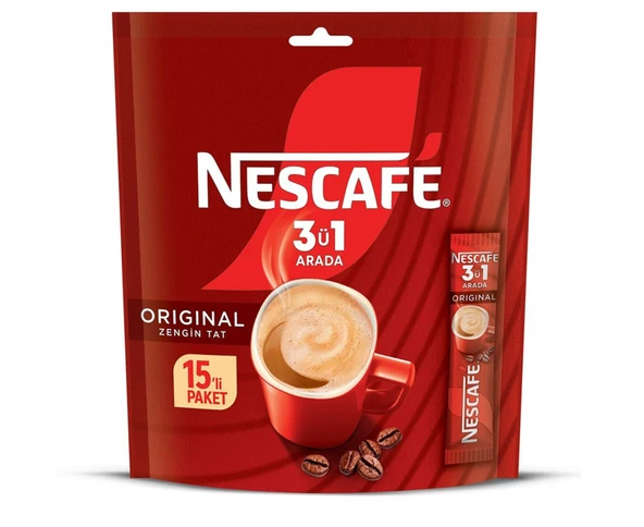 Nescafe 3'ü 1 Arada 15 x 17.5 G (6'li Paket) ürün görseli 1