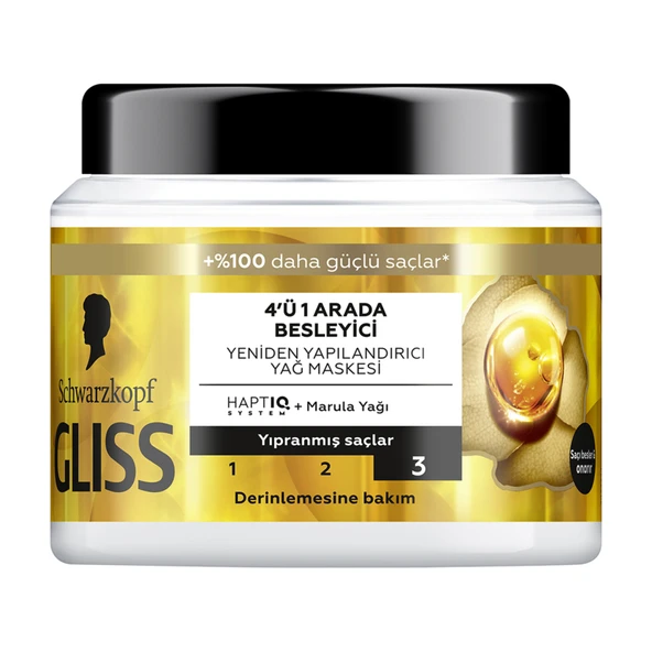 Gliss Nutritive Saç Bakım Maskesi 400Ml (2'li Paket) ürün görseli 1