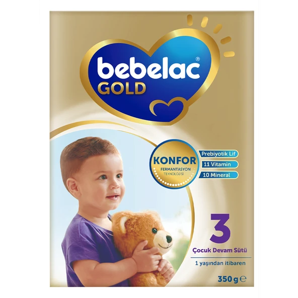 Bebelac Gold Konfor 3 Devam Sütü 1+ Yaş 350 G (4'li Paket) ürün görseli 1