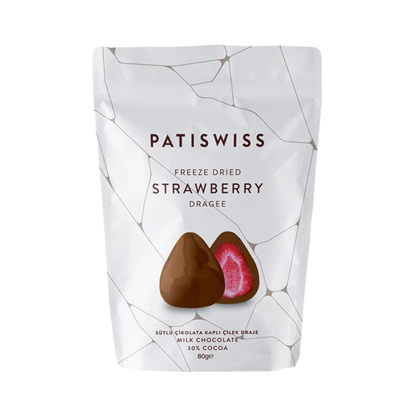 Patiswiss Sütlü Çikolatalı Çilek Draje 80 G (6'li Paket) ürün görseli 1