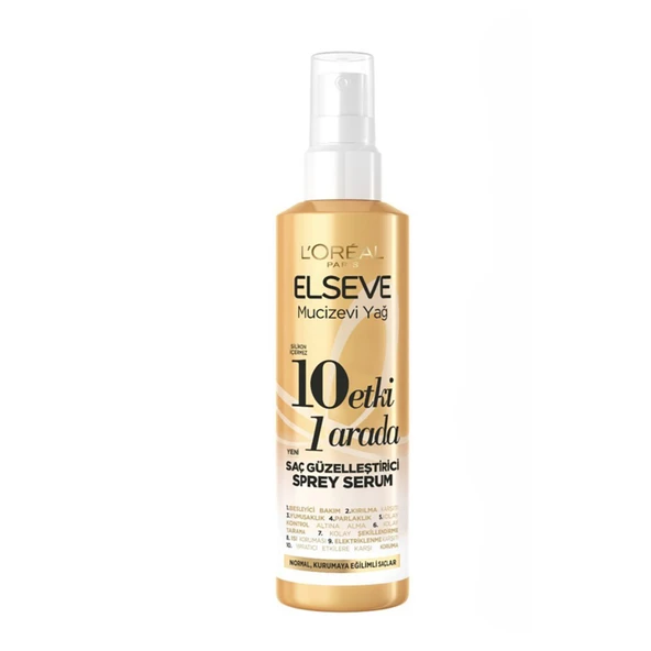 Elseve Mucizevi Yağ 10 Etki 1 Arada Saç Güzelleştirici Sprey Serum 150 Ml (4'li Paket) ürün görseli 1