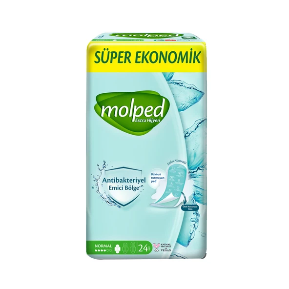 Molped Extra Hijyen Normal Hijyenik Ped 24'lü (5'li Paket) ürün görseli 1