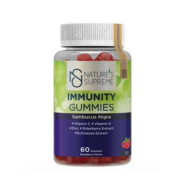Nature's Supreme Immunity Gummies Sambucus Nigra 60'lı (3'li Paket) ürün görseli 1