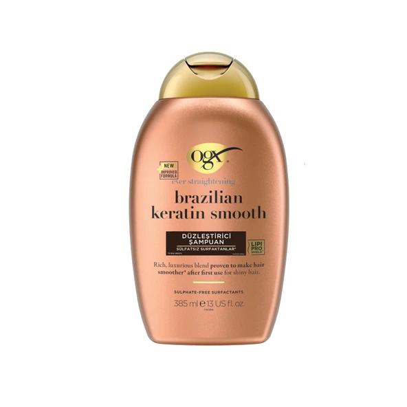 OGX Düzleştirici Brazilian Keratin Smooth Şampuan 385 Ml (3'li Paket) ürün görseli 1