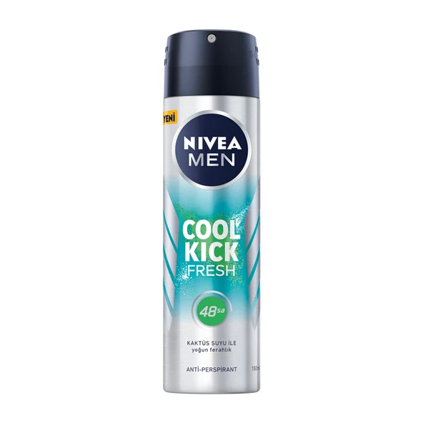 NIVEA Men Erkek Sprey Deodorant Cool Kick Fresh 150 ml (4'li Paket) ürün görseli 1