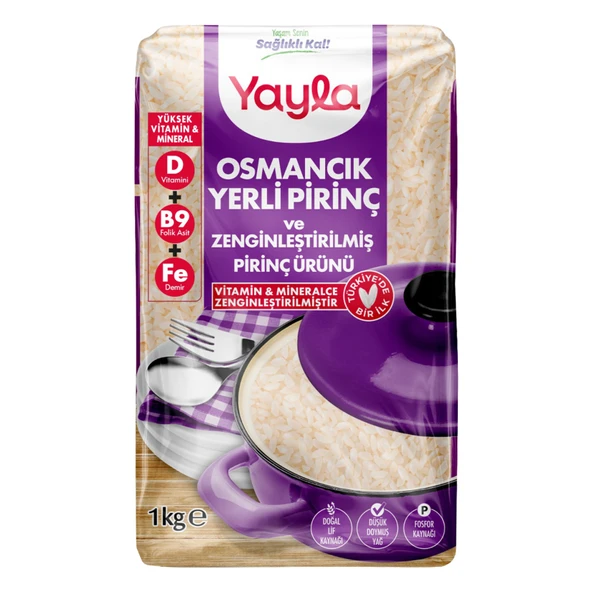 Yayla Zenginleştirilmiş Osmancık Pirinç 1 Kg (6'li Paket) ürün görseli 1