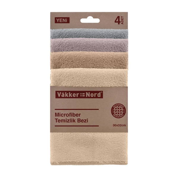 Vakker Nord Microfiber Temizlik Bezi 4'lü (5'li Paket) ürün görseli 1